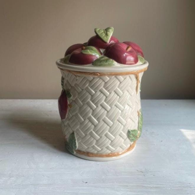 Vintage Franciscan Apple Cookie Jar - 9.5 Inches High | Apple Canister