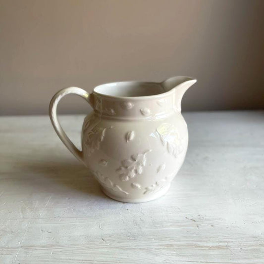 Oakleaf Pitcher - Laura Ashley - Fall Pitcher - Fall Kitchen Decor - Farmhouse Kitchen - Embossed Oak Leaf - Holiday Entertaining