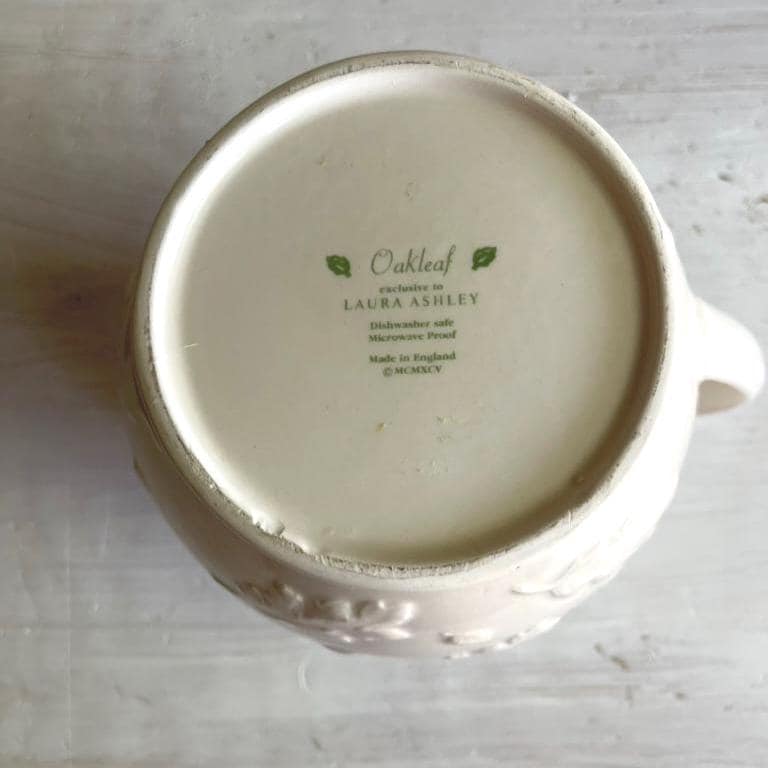 Oakleaf Pitcher - Laura Ashley - Fall Pitcher - Fall Kitchen Decor - Farmhouse Kitchen - Embossed Oak Leaf - Holiday Entertaining