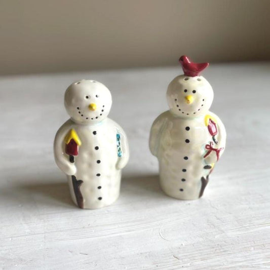 Vintage Snowman Salt & Pepper Shakers | Christmas Salt and Pepper Set