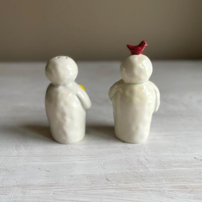 Vintage Snowman Salt & Pepper Shakers | Christmas Salt and Pepper Set
