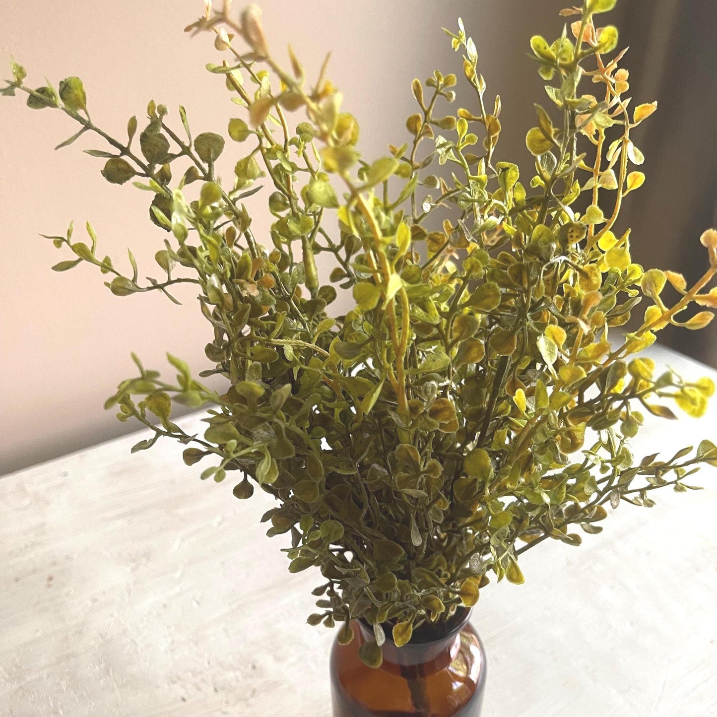 Artificial Baby's Grass Bush Greenery - 14-Inch