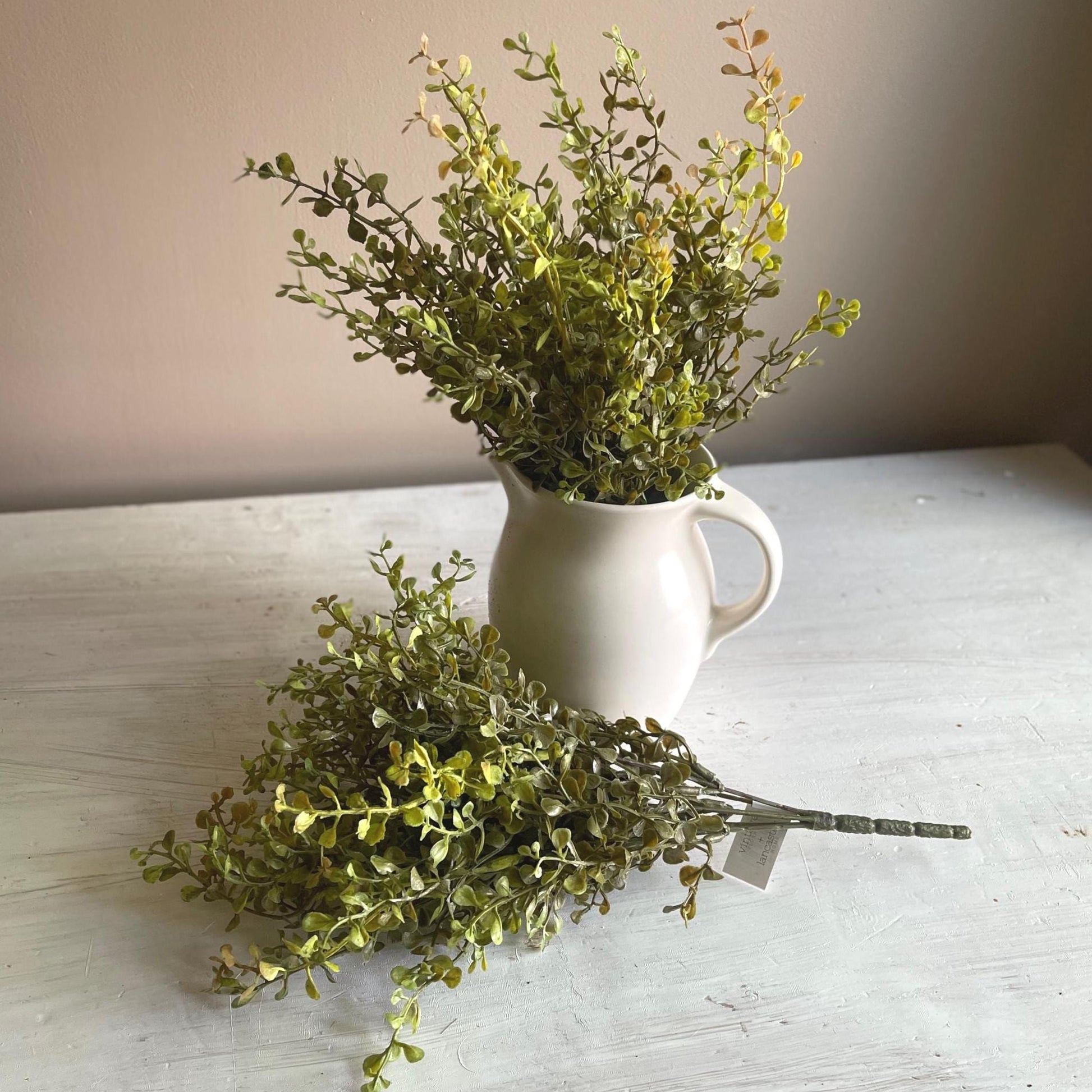 Artificial Baby's Grass Bush Greenery - 14-Inch