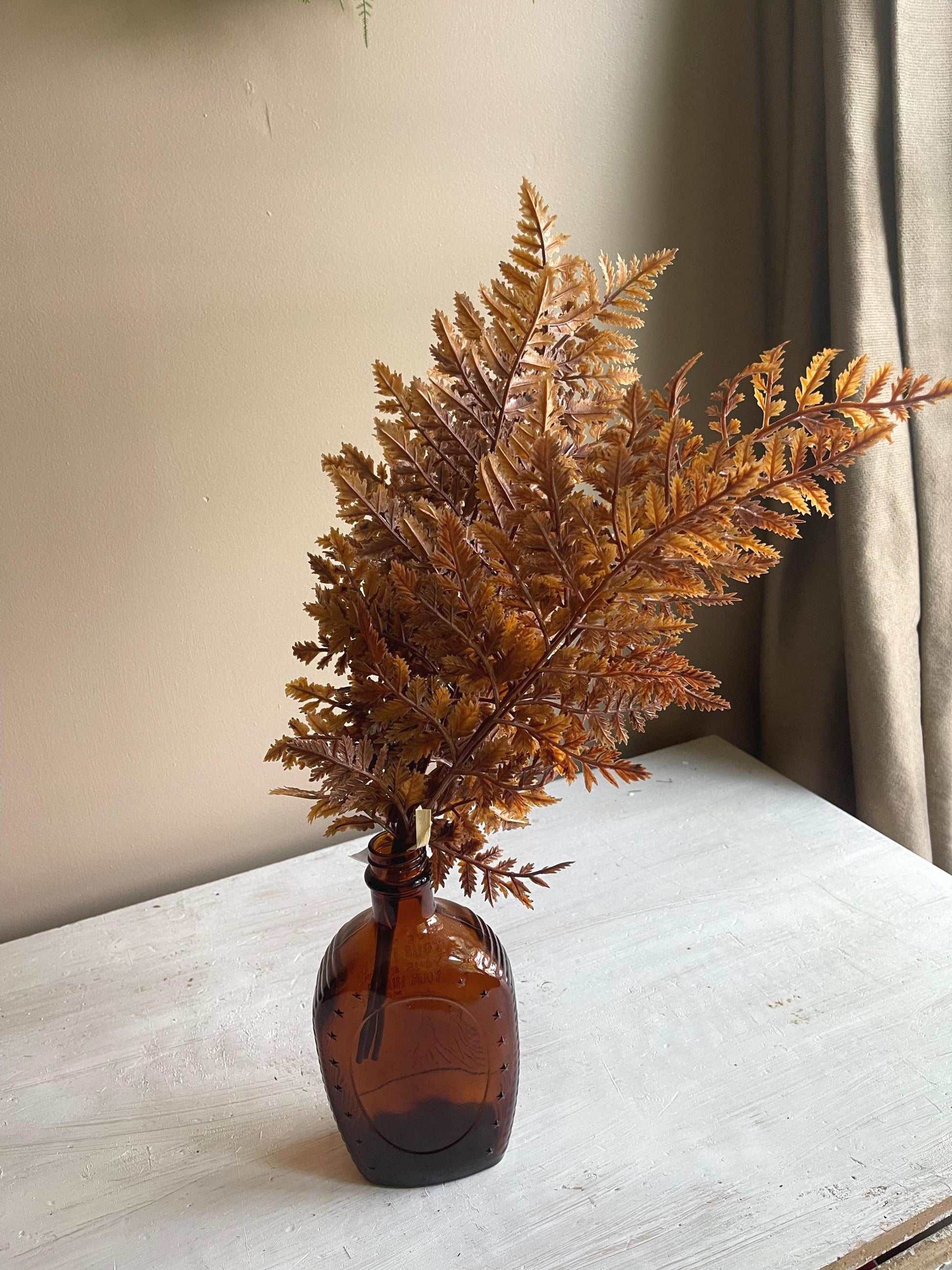 Autumn Fern Bundle | Cinnamon | Fall Greenery | Autumn Wreath Supplies | Faux Brown Fern | Fall Leaves | Fall Decor