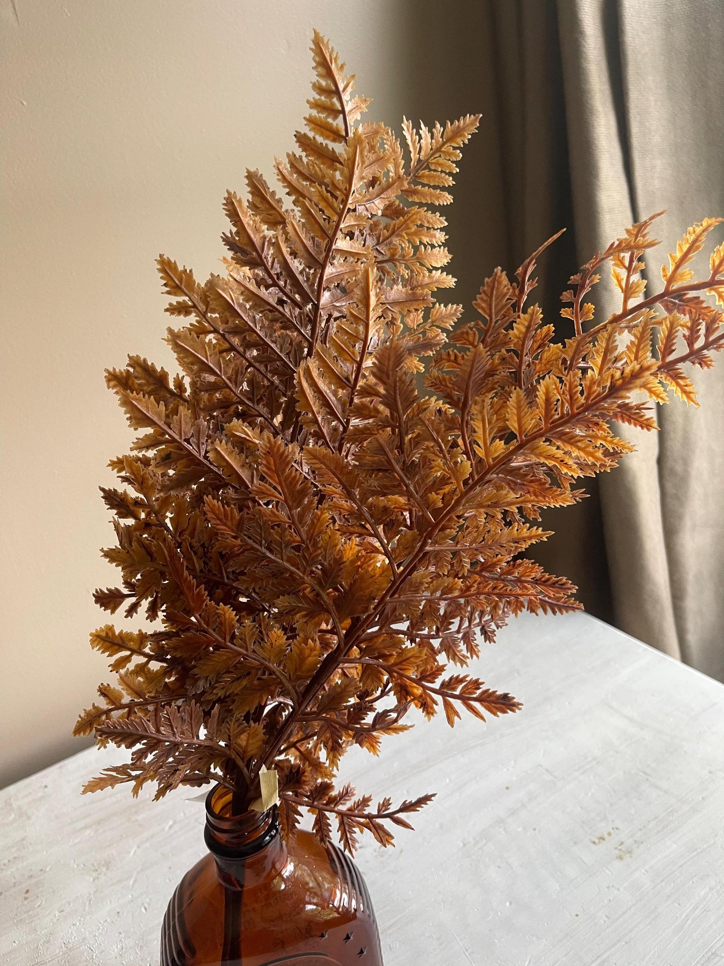 Autumn Fern Bundle | Cinnamon | Fall Greenery | Autumn Wreath Supplies | Faux Brown Fern | Fall Leaves | Fall Decor