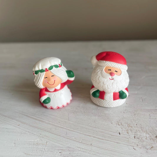Vintage Hallmark Santa & Mrs Claus Salt and Pepper Shakers | Christmas Salt and Pepper Shaker | Hallmark Christmas
