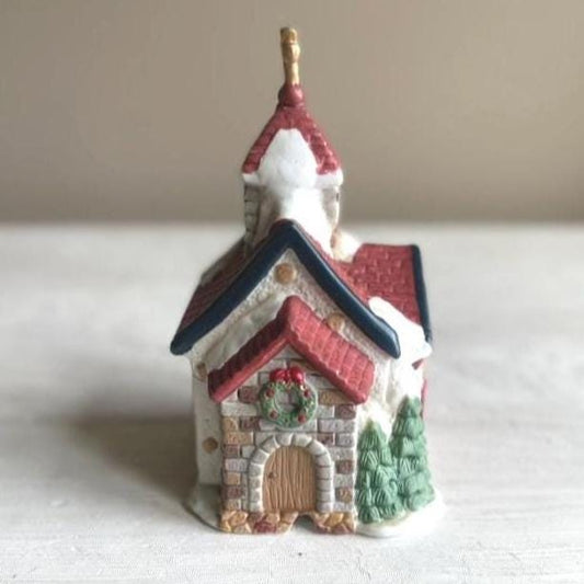 Dickens Collectibles Red Church | Vintage Christmas Village | Sugar Creek County | Christmas Village Chapel | Small Christmas Village Church