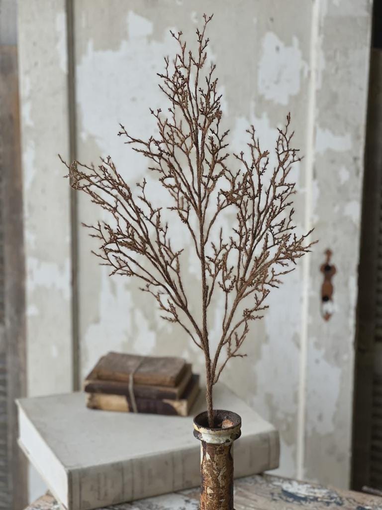 Fall Branch Stem | Flannel Branch Spray 36-Inches | Autumn Wreath Supplies | High Quality Artificial Branch | Fall Artificial Floral