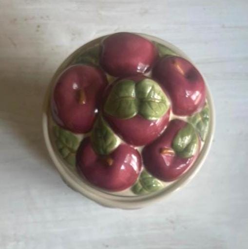 Vintage Franciscan Apple Cookie Jar - 9.5 Inches High | Apple Canister