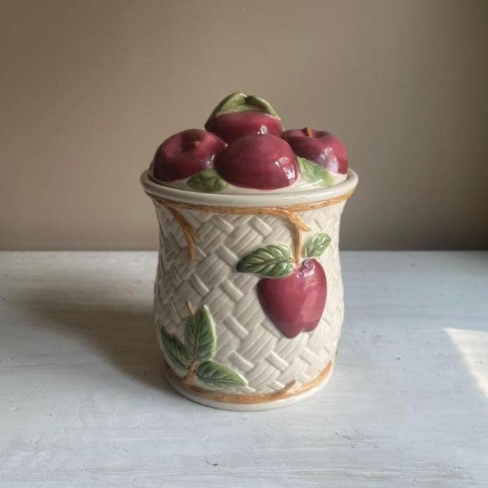 Vintage Franciscan Apple Cookie Jar - 9.5 Inches High | Apple Canister