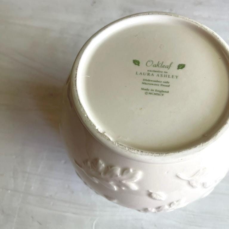 Oakleaf Pitcher - Laura Ashley - Fall Pitcher - Fall Kitchen Decor - Farmhouse Kitchen - Embossed Oak Leaf - Holiday Entertaining