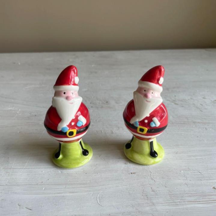 Vintage Santa Salt & Pepper Shakers | Christmas Salt and Pepper Set