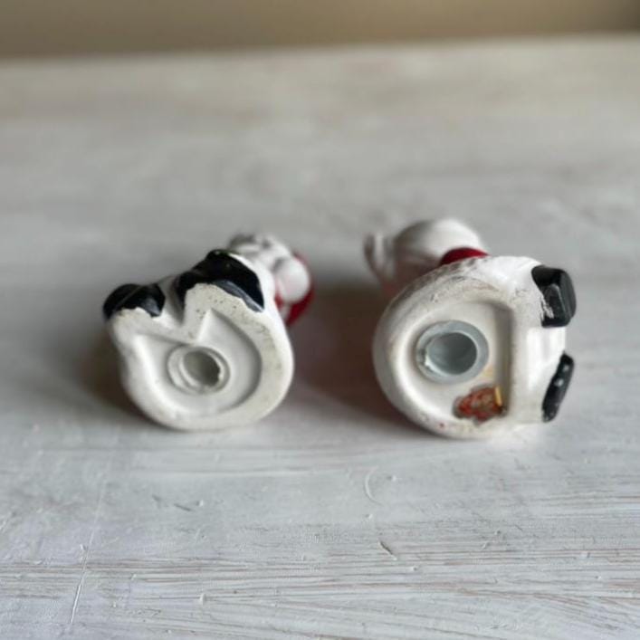 Vintage Santa & Mrs Claus Sitting Salt and Pepper Shakers | Christmas Salt and Pepper Shaker