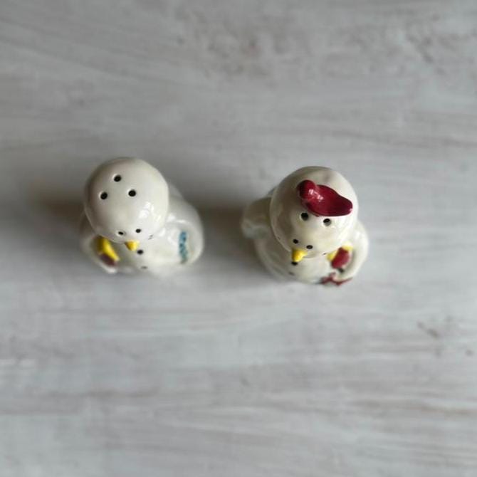 Vintage Snowman Salt & Pepper Shakers | Christmas Salt and Pepper Set