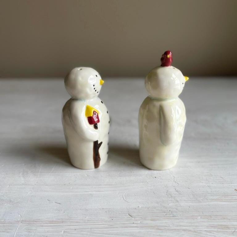 Vintage Snowman Salt & Pepper Shakers | Christmas Salt and Pepper Set