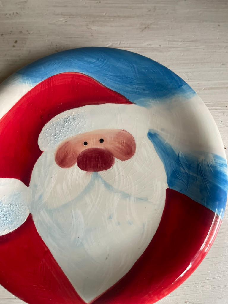 Vintage Santa Cookie Plate| Sakura Santa Cookie Platter | Christmas Plates | Vintage Christmas | Sakura Jolly Santa Cookie Plate
