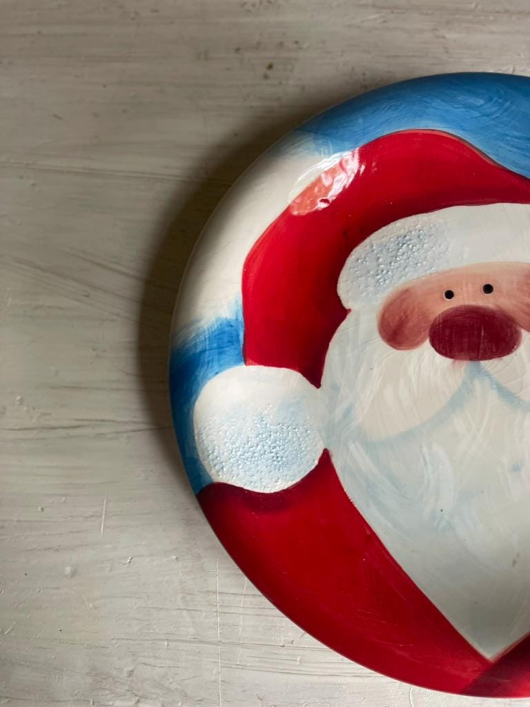 Vintage Santa Cookie Plate| Sakura Santa Cookie Platter | Christmas Plates | Vintage Christmas | Sakura Jolly Santa Cookie Plate