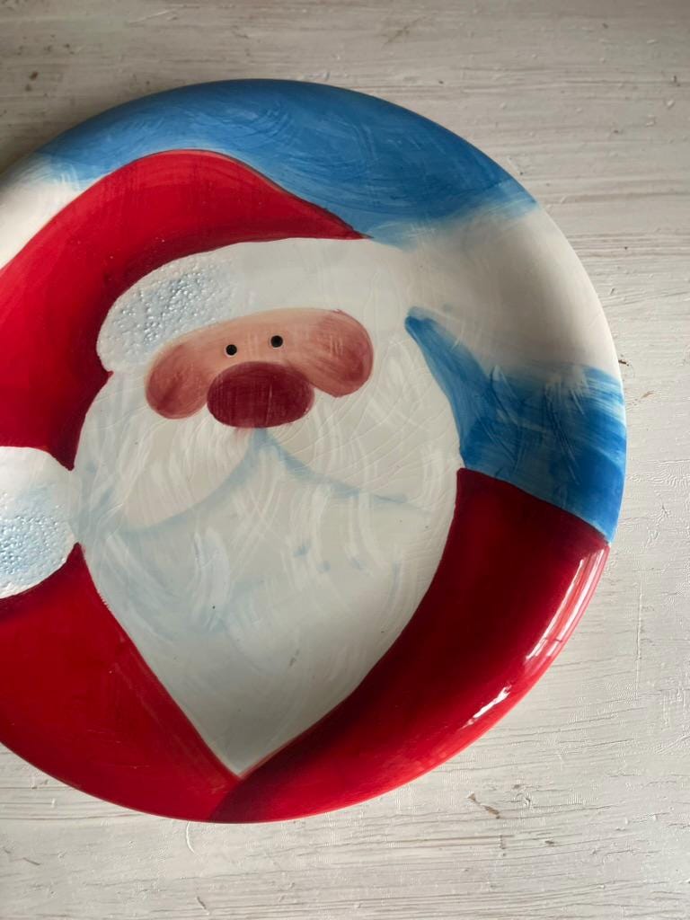 Vintage Santa Cookie Plate| Sakura Santa Cookie Platter | Christmas Plates | Vintage Christmas | Sakura Jolly Santa Cookie Plate