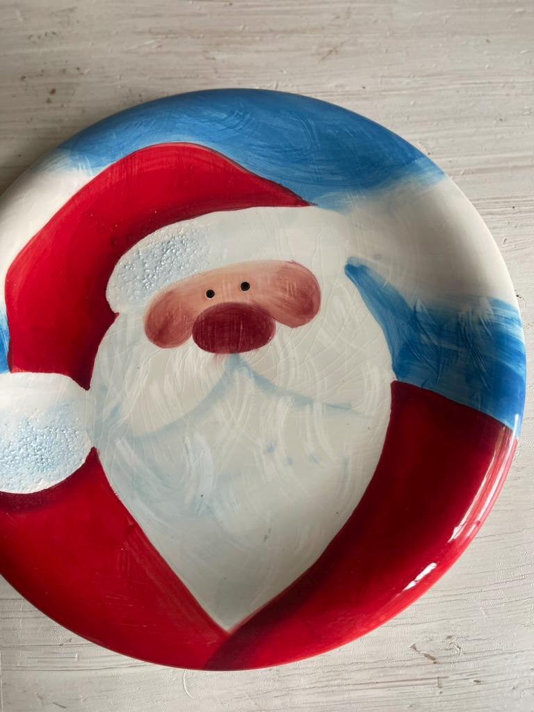 Vintage Santa Cookie Plate| Sakura Santa Cookie Platter | Christmas Plates | Vintage Christmas | Sakura Jolly Santa Cookie Plate