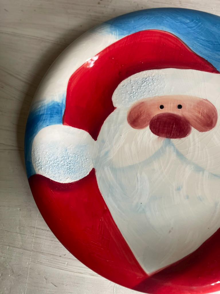 Vintage Santa Cookie Plate| Sakura Santa Cookie Platter | Christmas Plates | Vintage Christmas | Sakura Jolly Santa Cookie Plate