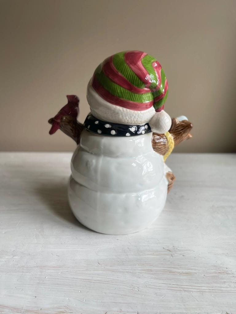 Vintage Snowman Cookie Jar | Christmas Cookie Jar | Vintage Christmas | Snowman Cookie Jar | Vintage Christmas Cookie Jar | Holiday Decor