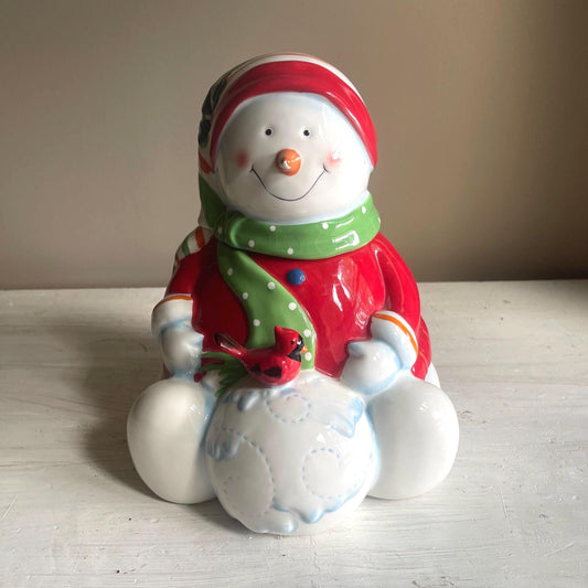 Vintage Snowman Cookie Jar | Christmas Cookie Jar | Vintage Christmas | Snowman Cookie Jar | Vintage Christmas Cookie Jar | Holiday Decor
