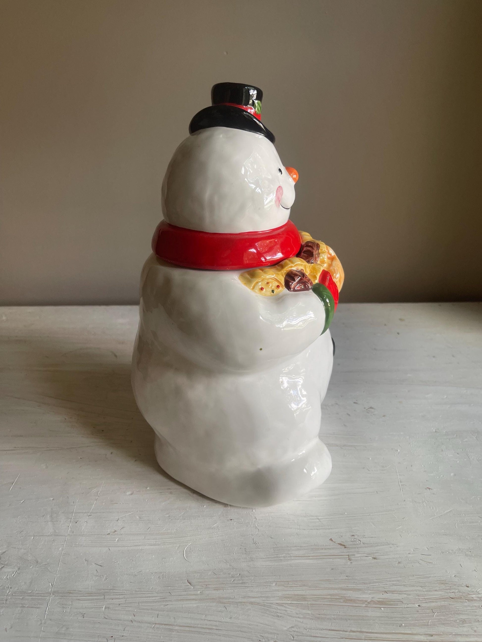 Vintage Snowman Cookie Jar | Christmas Cookie Jar | Vintage Christmas | Snowman Cookie Jar | Vintage Christmas Cookie Jar | Holiday Decor