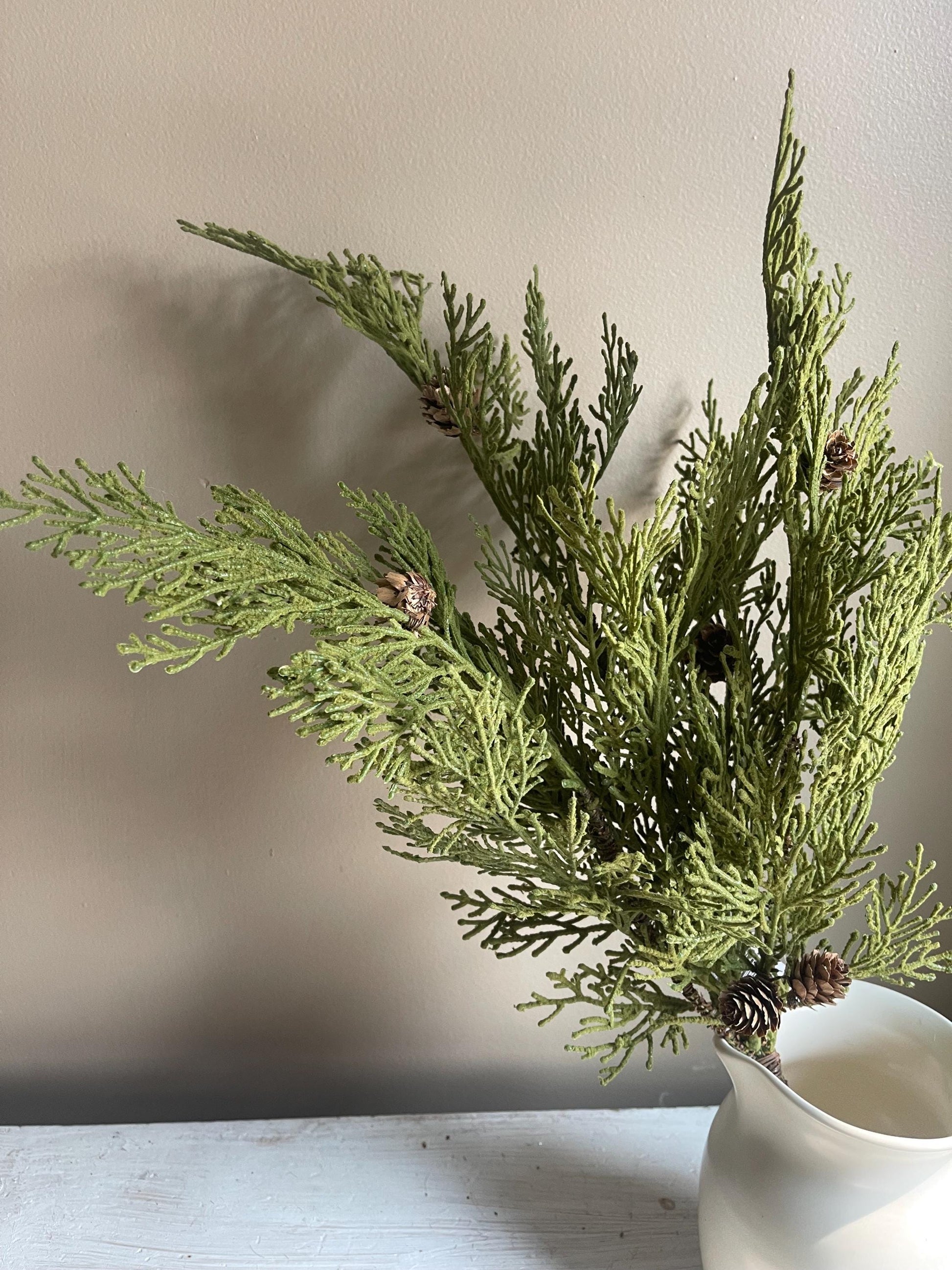 Artificial Cedar Bush | North Rim Hemlock Bush 22 Inch | High Quality Winter Greenery | Christmas Greens | Winter Wreath Supplies