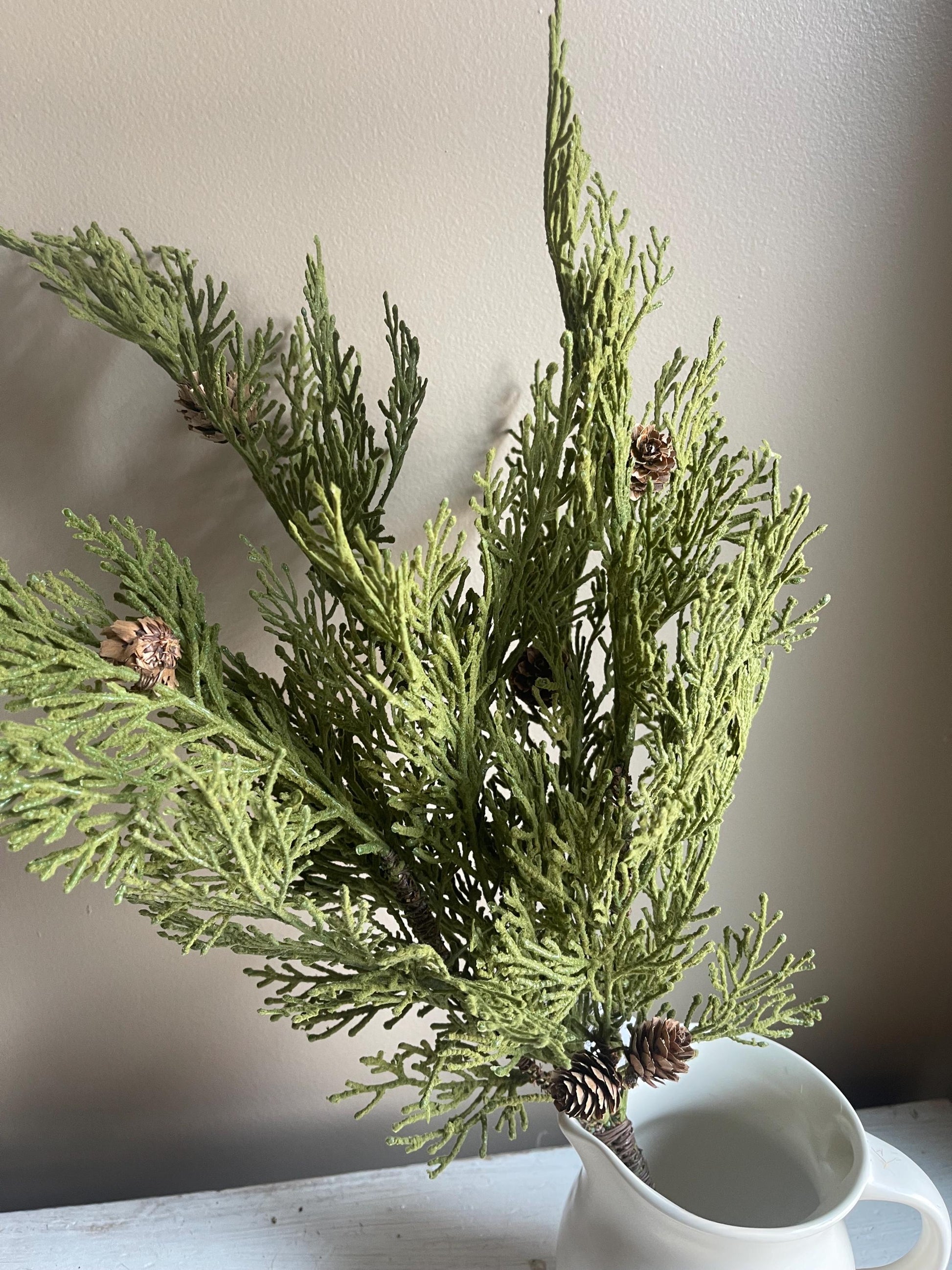 Artificial Cedar Bush | North Rim Hemlock Bush 22 Inch | High Quality Winter Greenery | Christmas Greens | Winter Wreath Supplies