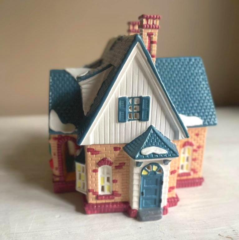Department 56 Double Bungalow Snow Village 1989 | Department 56 | Christmas Village | Dept 56 Snow Village | Retired Christmas Village House