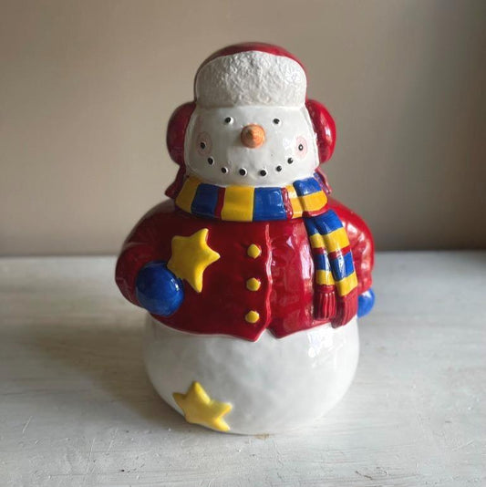Vintage Snowman Cookie Jar | Christmas Cookie Jar | Vintage Christmas | Snowman Cookie Jar | Vintage Christmas Cookie Jar | Holiday Decor