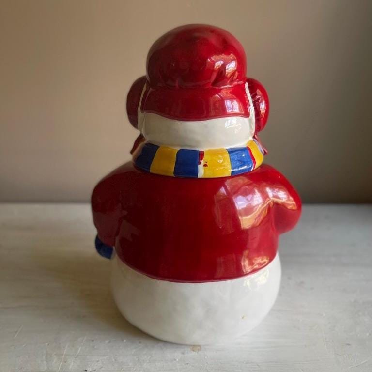 Vintage Snowman Cookie Jar | Christmas Cookie Jar | Vintage Christmas | Snowman Cookie Jar | Vintage Christmas Cookie Jar | Holiday Decor