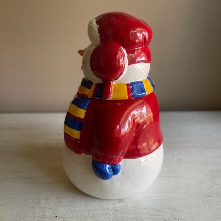 Vintage Snowman Cookie Jar | Christmas Cookie Jar | Vintage Christmas | Snowman Cookie Jar | Vintage Christmas Cookie Jar | Holiday Decor