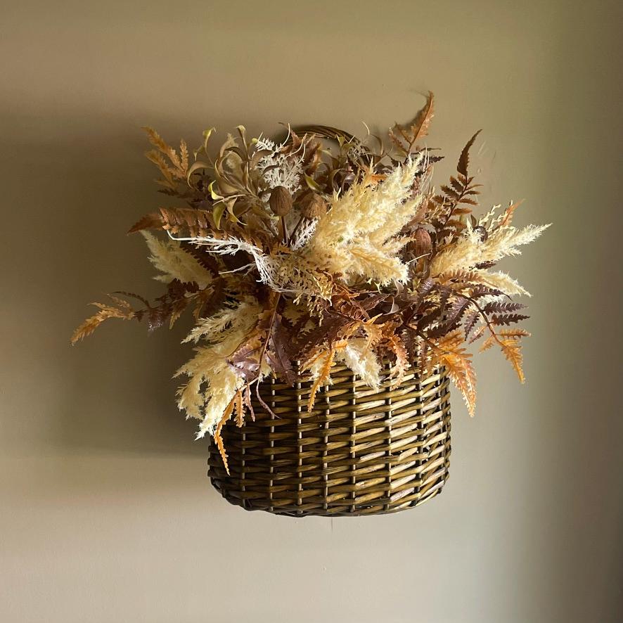 Fall Wall Basket | Pampas | Fall Decor | Floral Design | Wall Decor