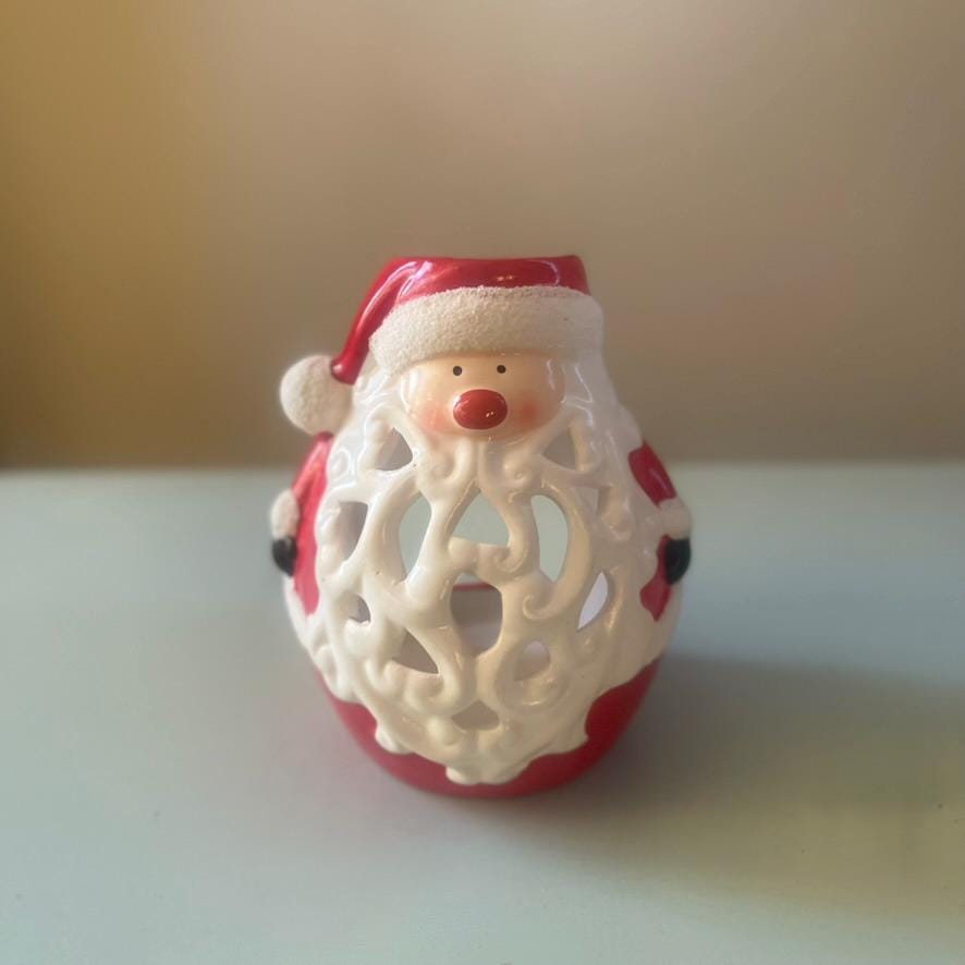 Vintage Santa Tea Light | Vintage Christmas | Christmas Tea Light Candle Holder | Santa Candle Holder