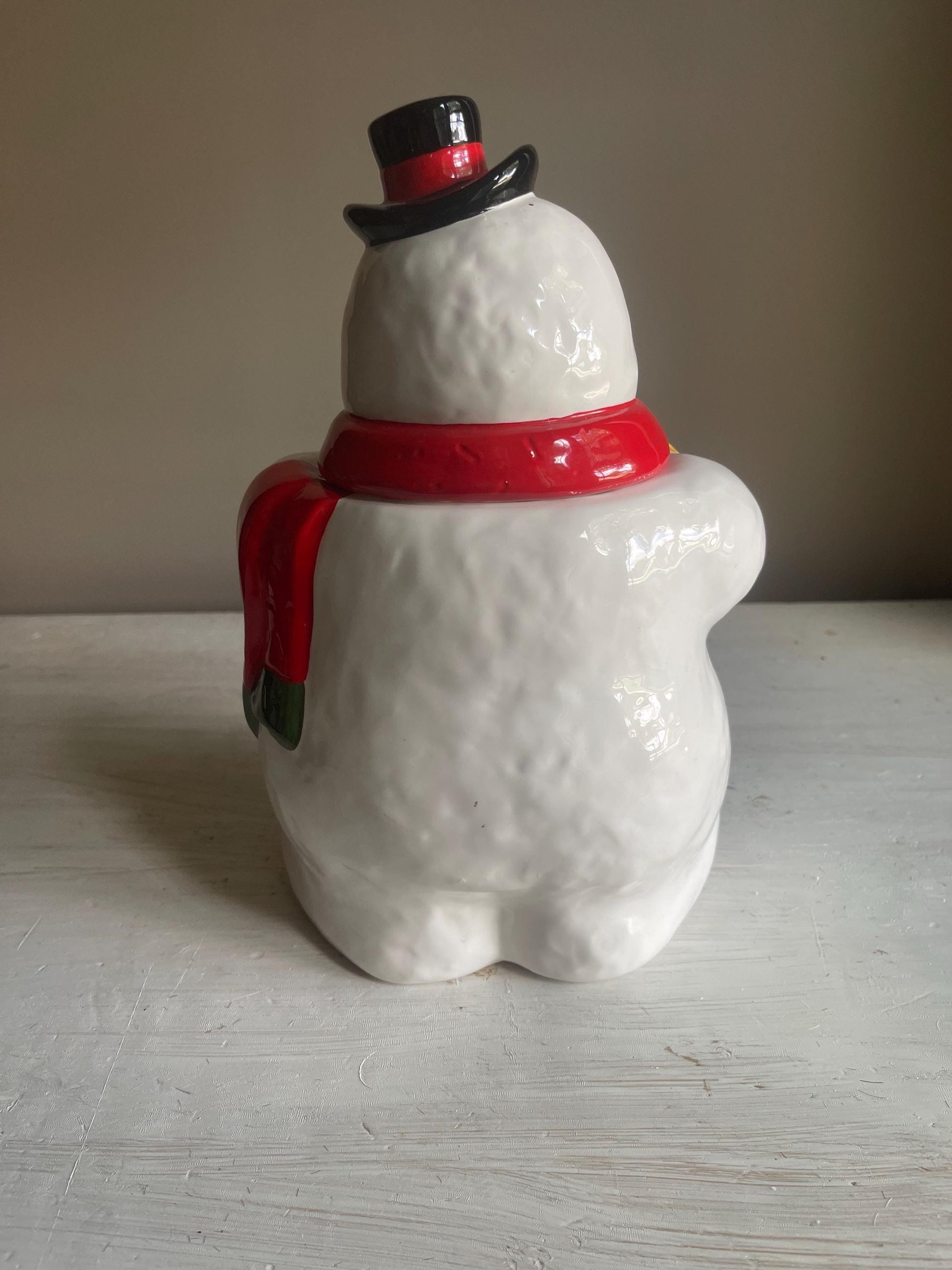 Vintage Snowman Cookie Jar | Christmas Cookie Jar | Vintage Christmas | Snowman Cookie Jar | Vintage Christmas Cookie Jar | Holiday Decor