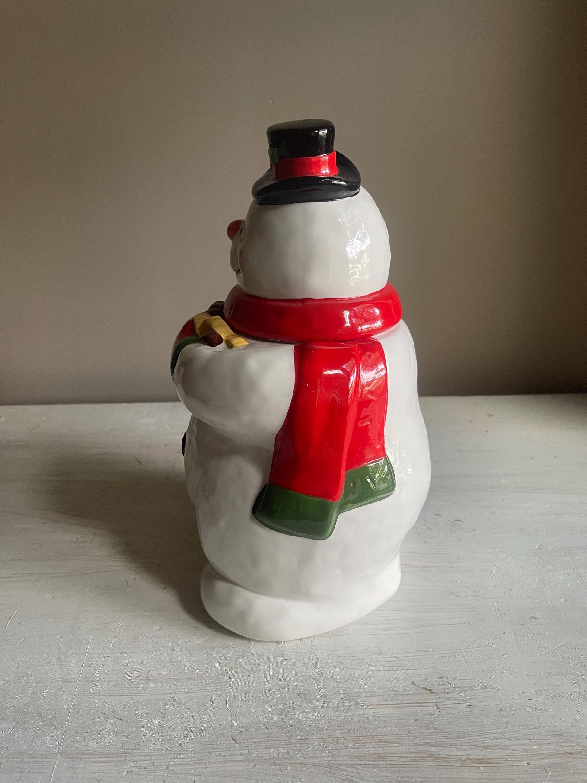 Vintage Snowman Cookie Jar | Christmas Cookie Jar | Vintage Christmas | Snowman Cookie Jar | Vintage Christmas Cookie Jar | Holiday Decor
