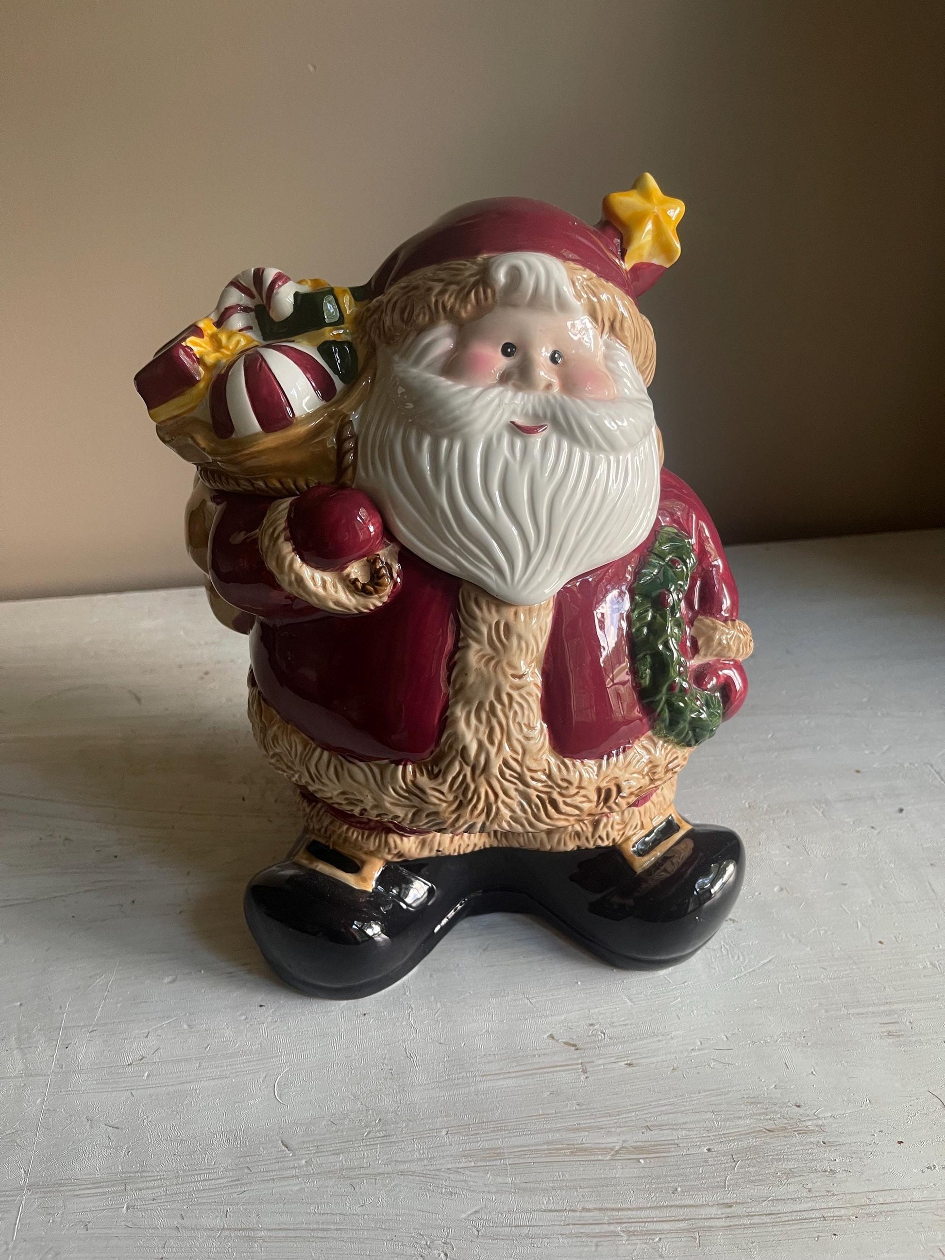 Vintage Santa Claus Cookie Jar | Christmas Cookie Jar | Vintage Christmas | Santa Cookie Jar | Vintage Christmas Cookie Jar | Holiday Decor