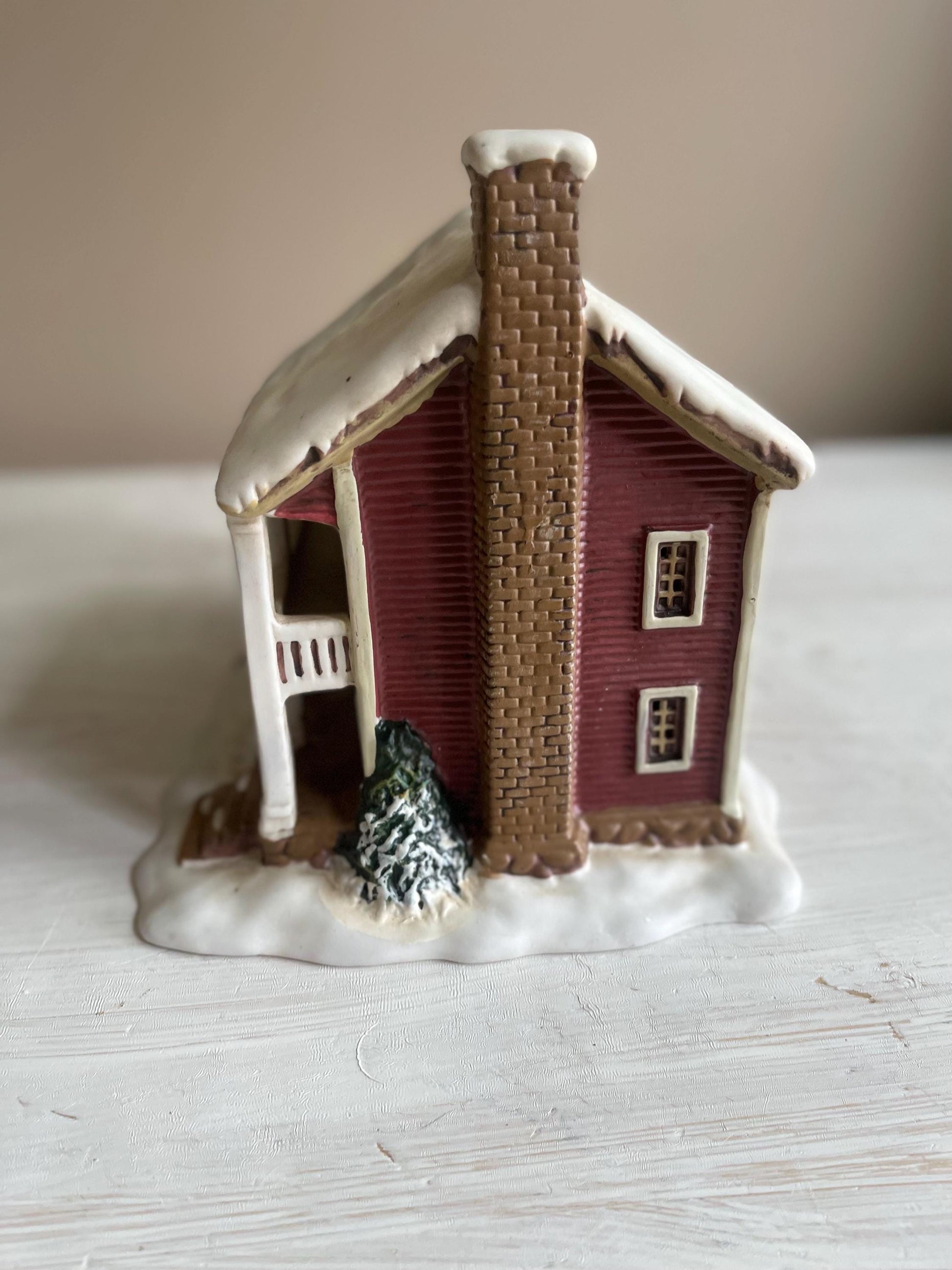Currier & Ives Museum of New York City The Snow Storm | Vintage Christmas Village | Lighted Ceramic Christmas Village House