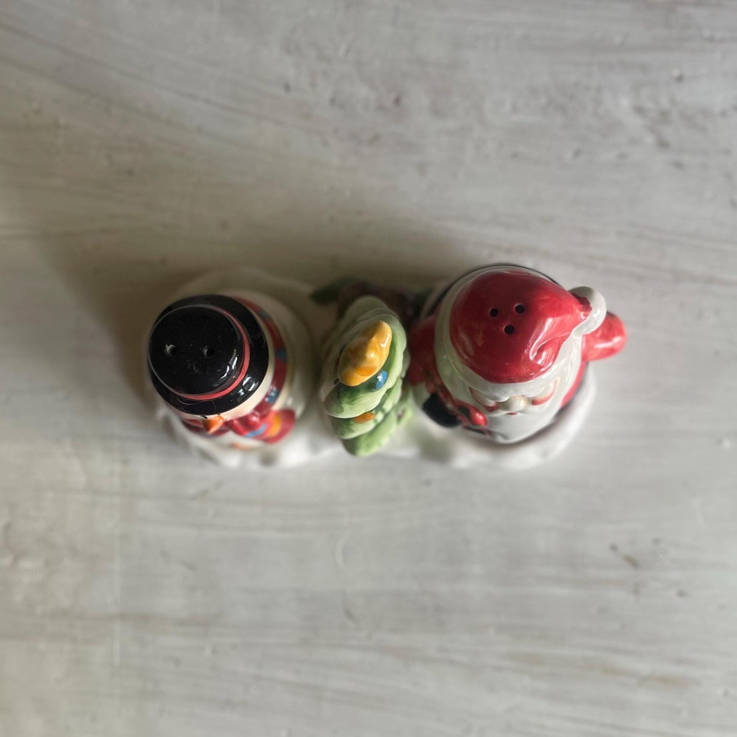 Vintage Santa & Snowman Salt and Pepper Shaker Set | Christmas Salt and Pepper Shaker | Vintage Christmas | Santa | Snowman