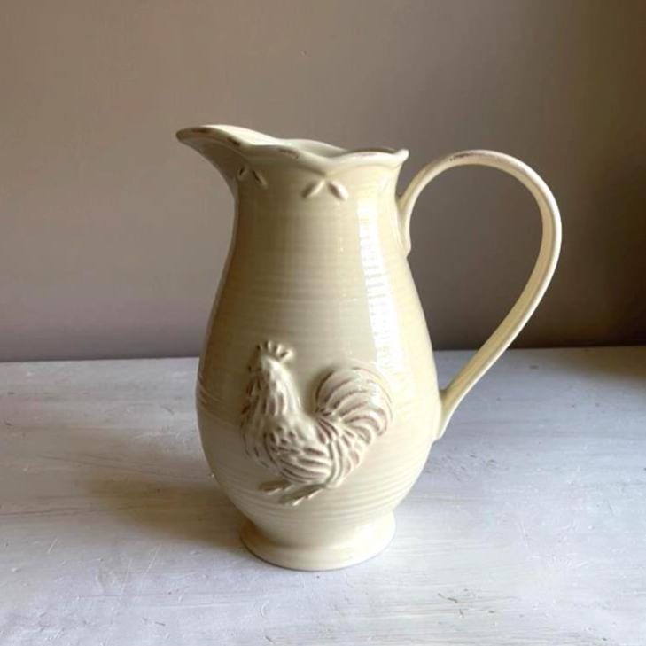 Lenox Provencal Garden Rooster Pitcher: French Country Kitchen Decor