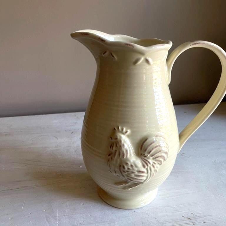 Lenox Provencal Garden Rooster Pitcher: French Country Kitchen Decor