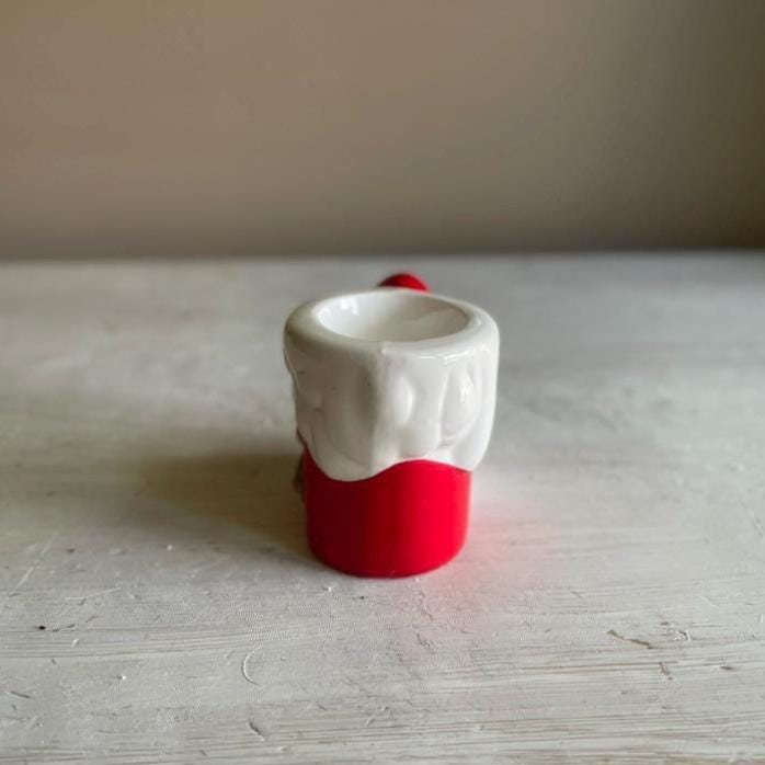 Vintage Snowman Tea Light Holder: Christmas Candleholder