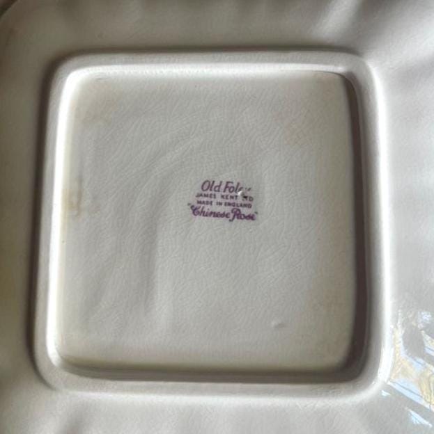 James Kent Old Foley Chinese Rose Square Plate - 7.5 Inches Square