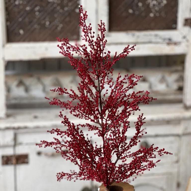 Faux Red Berry Spray - 28 Inch Christmas Florals