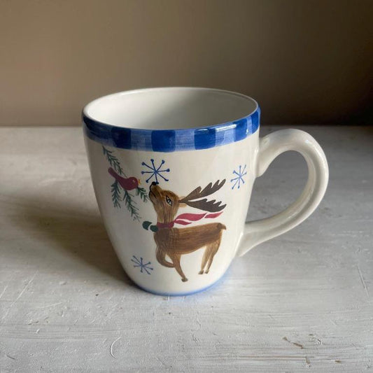 Reindeer Mug - Vintage Christmas Decor - Christmas Mug