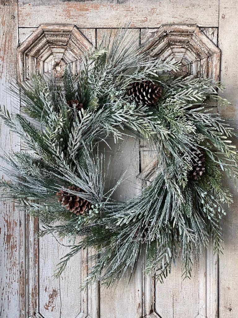 Artificial Fir Pine Wreath - 24 Inch Winter Wreath