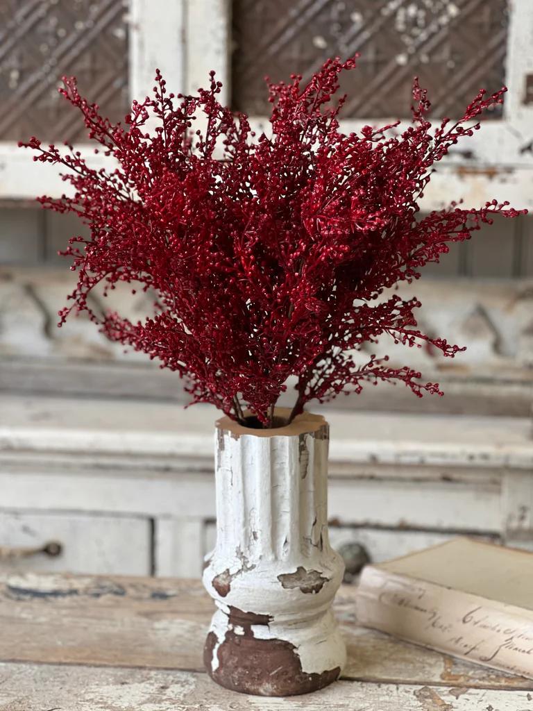 Faux Red Berry Bush - 18 Inch Christmas Florals