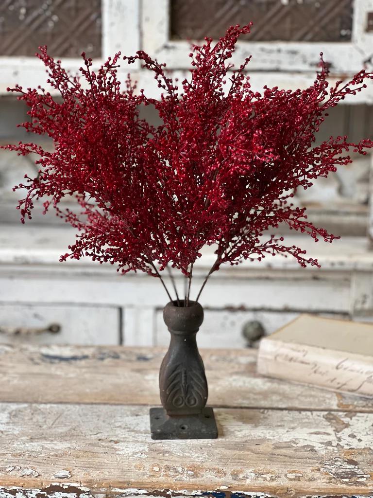 Faux Red Berry Bush - 18 Inch Christmas Florals