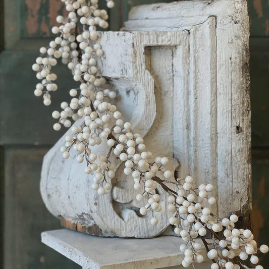 Faux Icy White Berry Garland - 5 Foot Christmas Garland